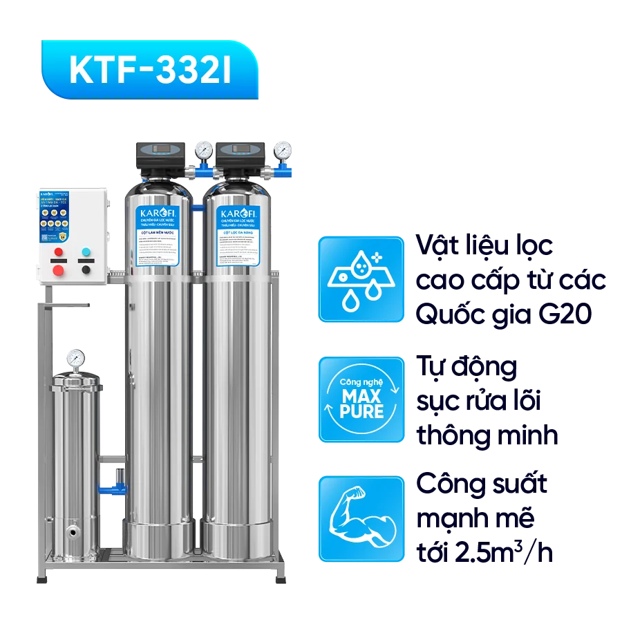 Máy lọc nước tổng đầu nguồn Karofi KTF - 332I
